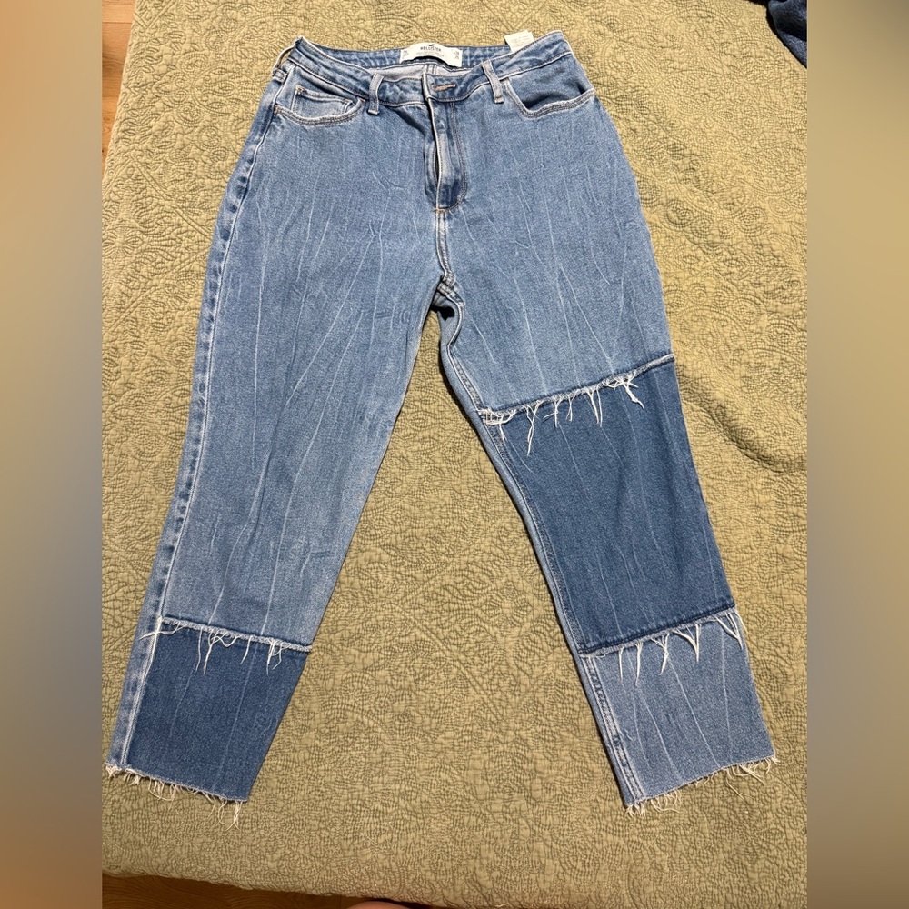 Hollister Two-Tone Blue Ankle Jeans